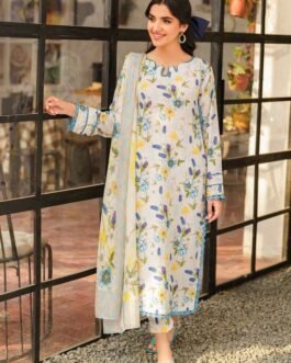Embroidered Textured Suit Unstiched